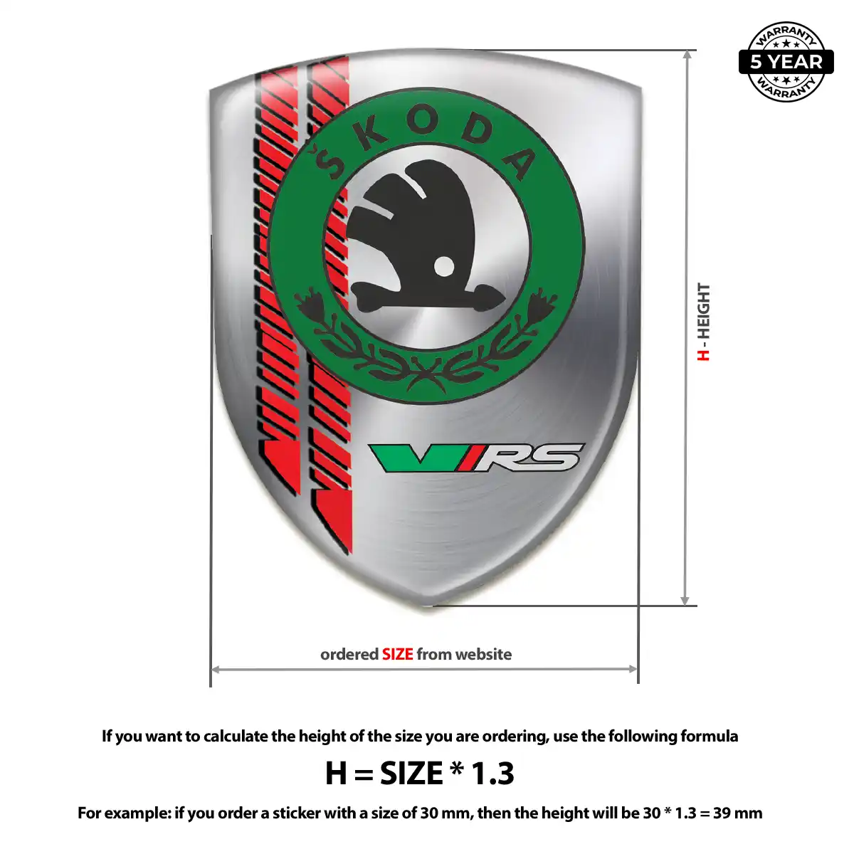 Skoda Domed Emblem Elite Finish