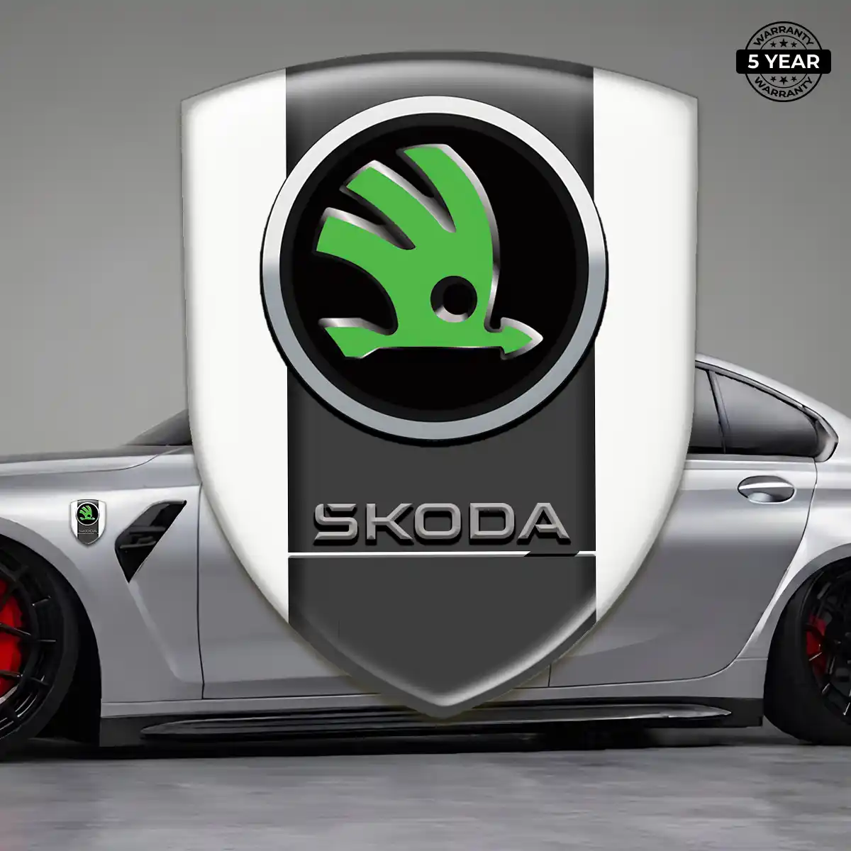 Skoda Domed Logo Decal Elite Finish