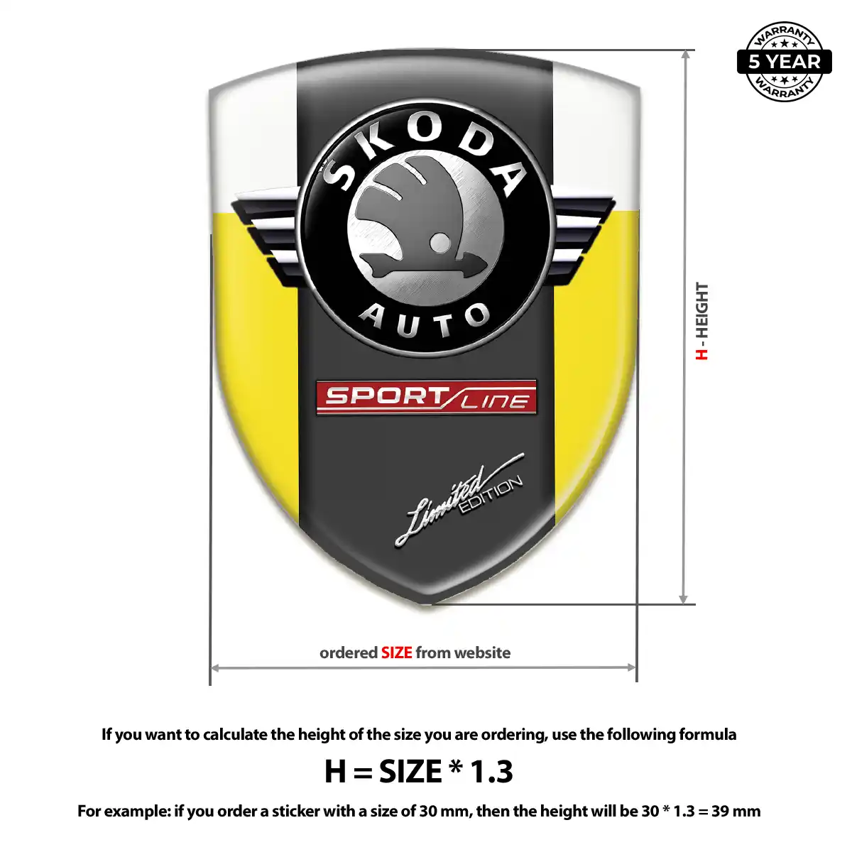 Skoda Domed Logo Decal Sleek Style