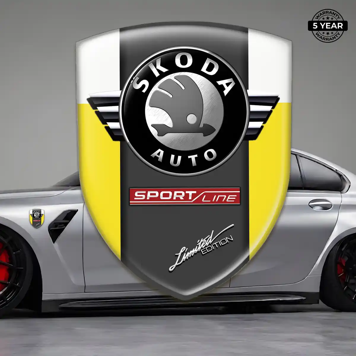 Skoda Domed Logo Decal Sleek Style