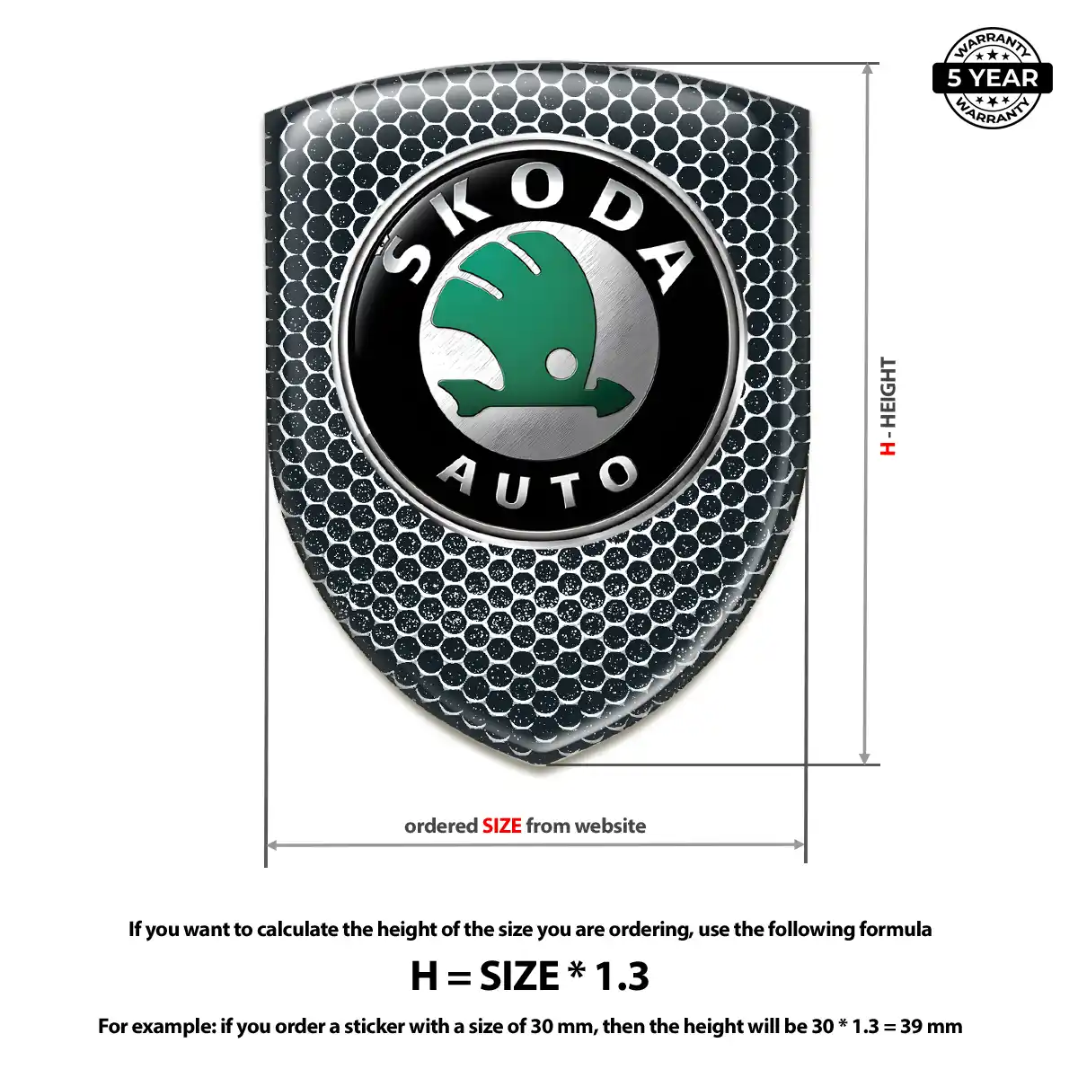 Skoda Emblem Badge Logo Sleek Style