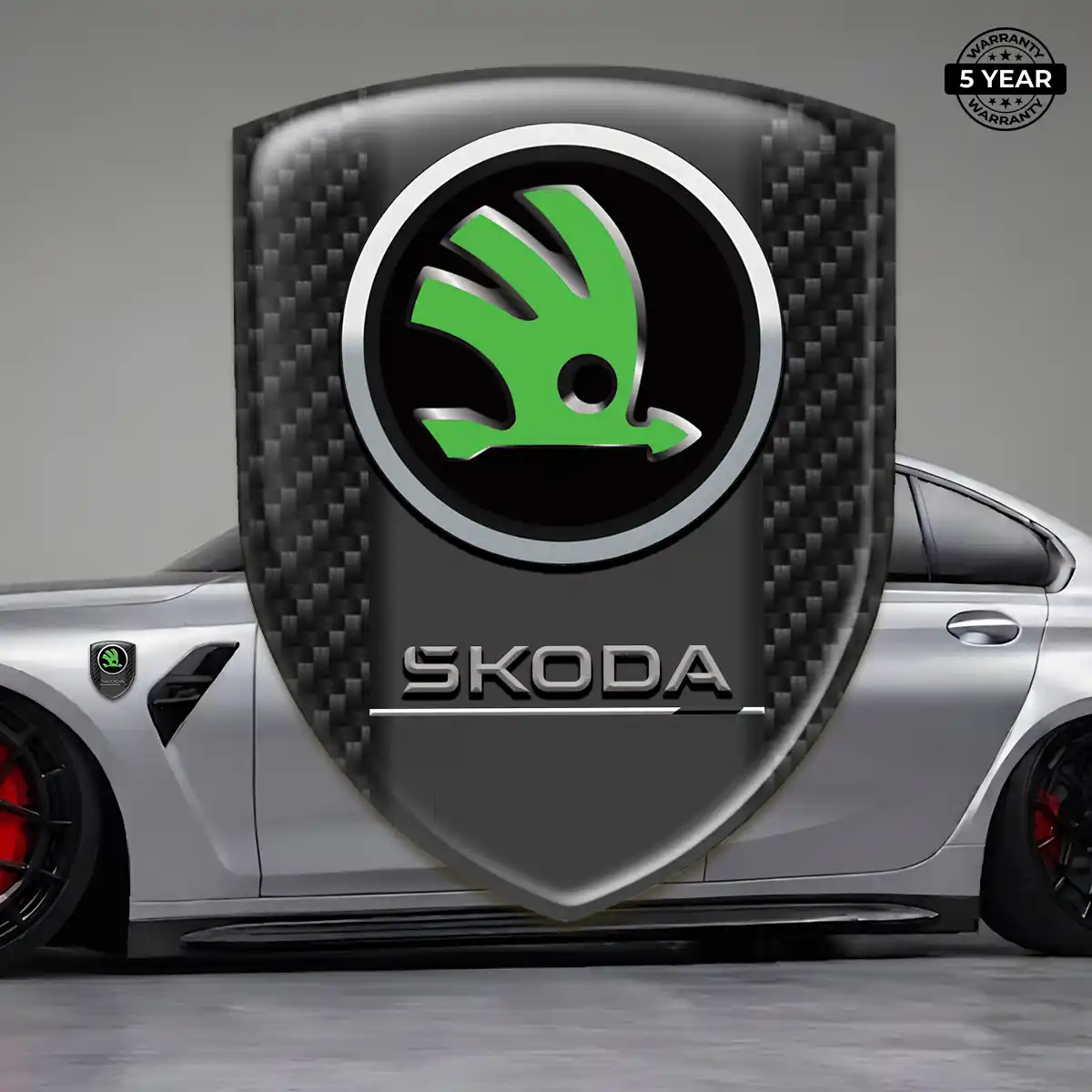 Skoda Emblem Badge Sleek Style