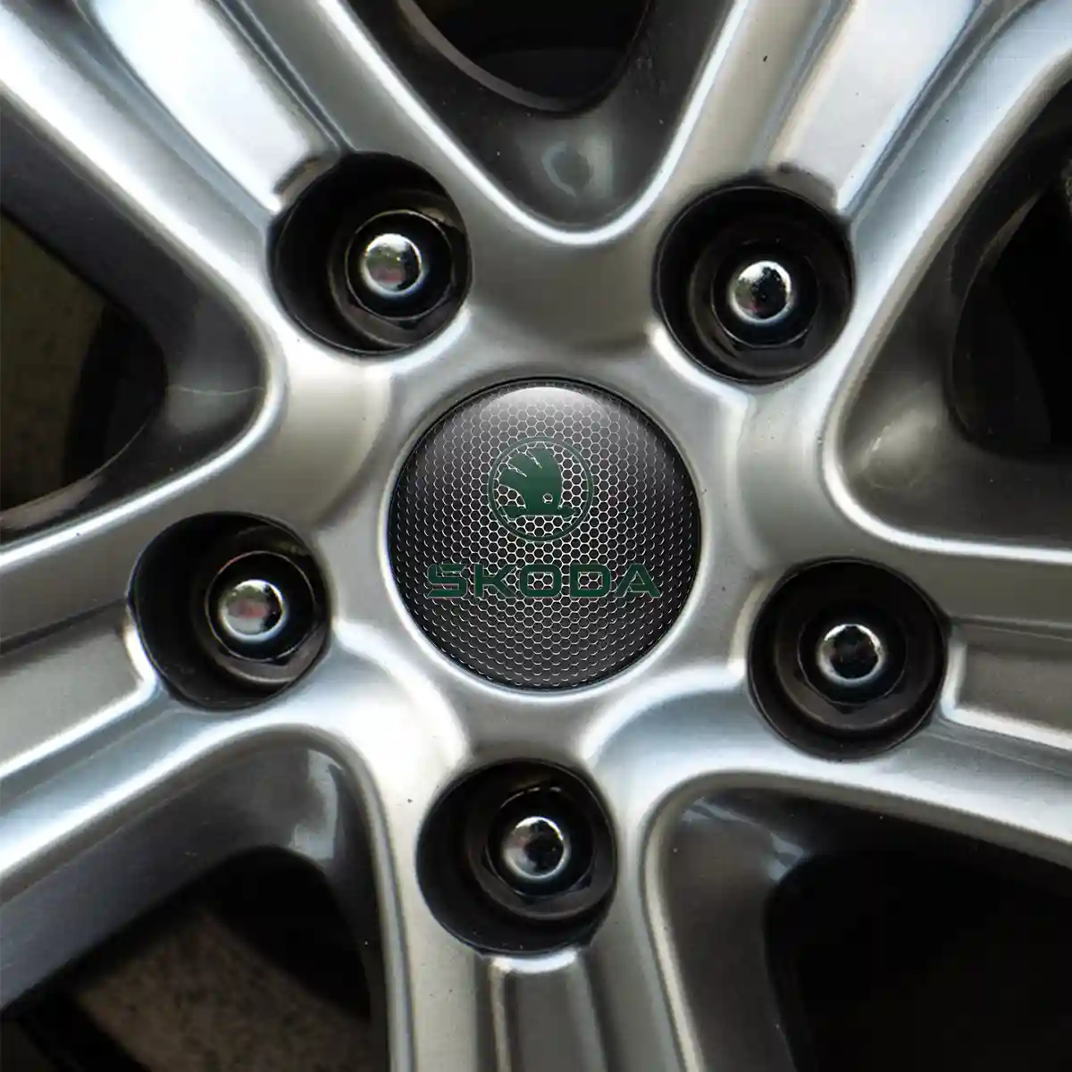 Skoda Emblem Center Hub Cap Self-Adhesive High Quality