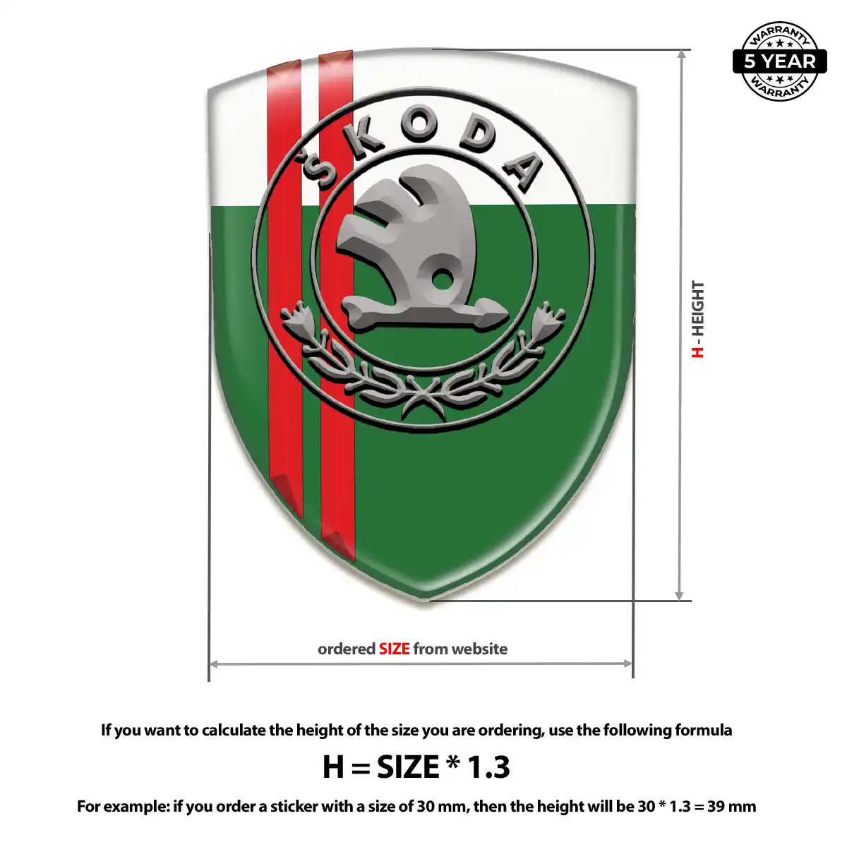 Skoda Emblem Crest Elite Finish