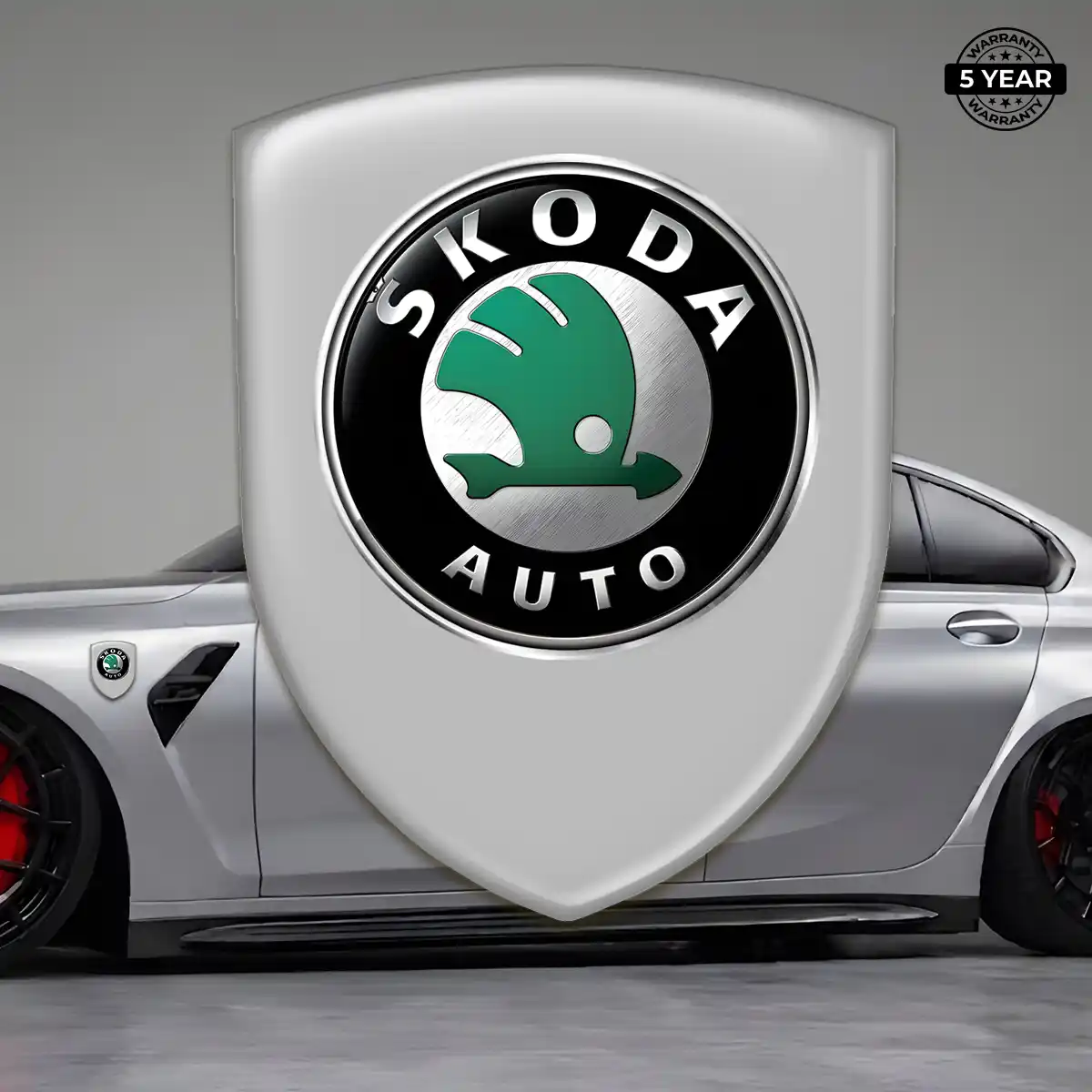 Skoda Emblem Domed Badge Elite Finish