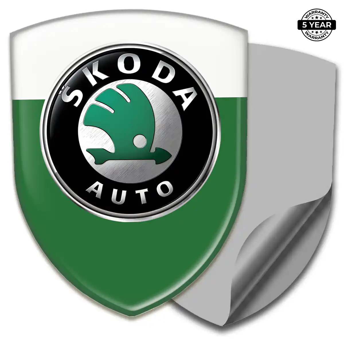 Skoda Emblem Domed Badge Refined Design