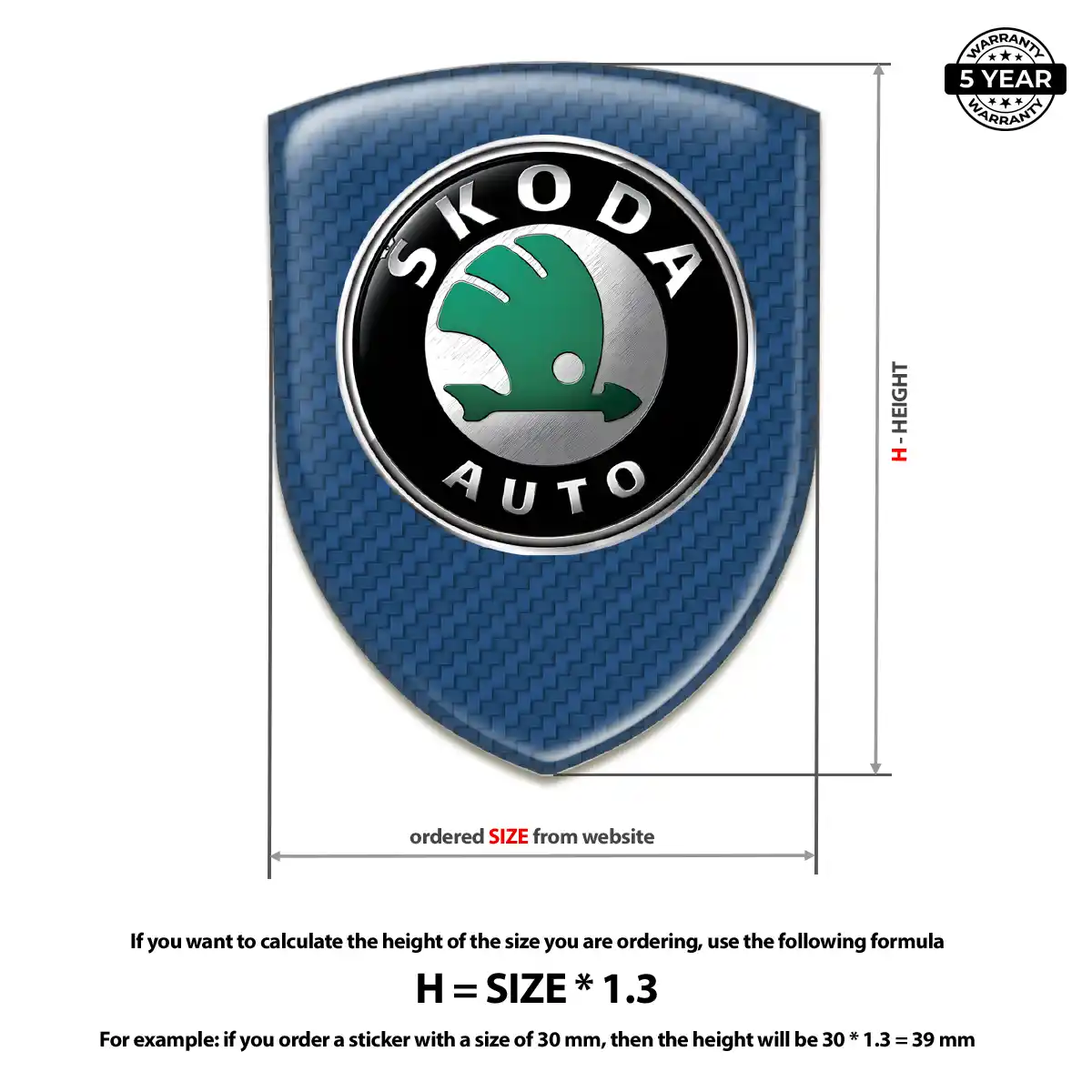 Skoda Emblem Domed Badge Superior Craft