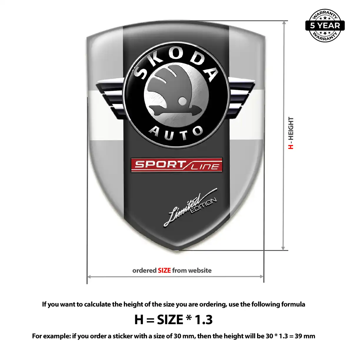 Skoda Emblem Logo Badge Elite Finish