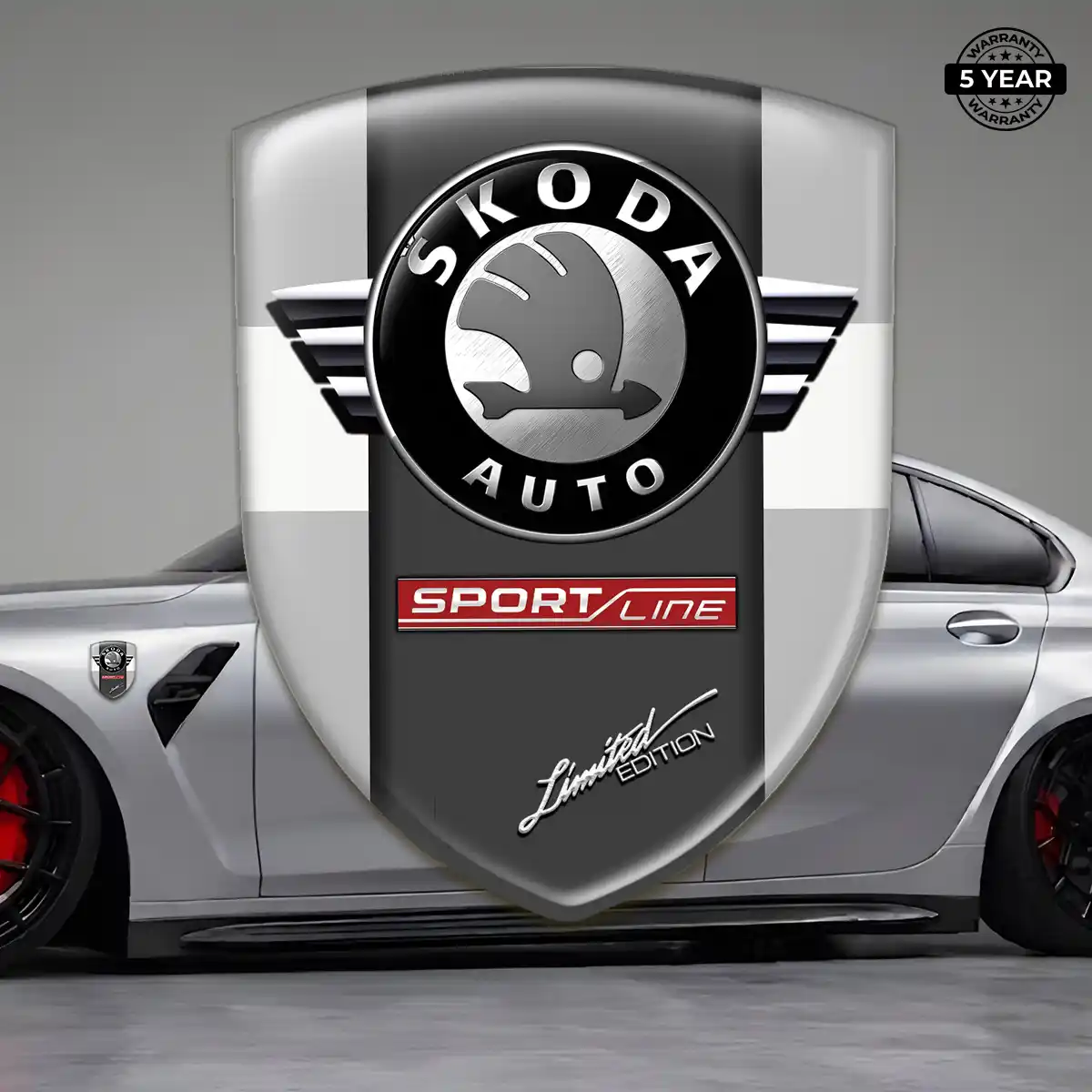 Skoda Emblem Logo Badge Elite Finish