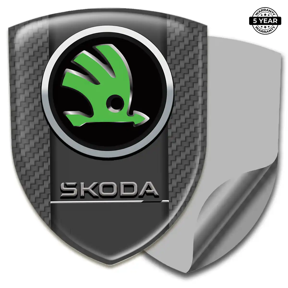 Skoda Emblem Logo Badge Sleek Style