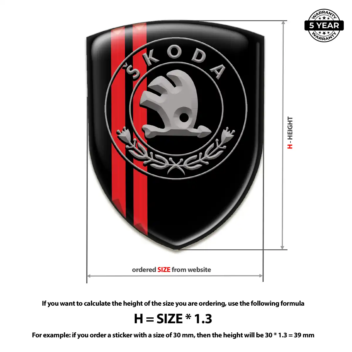 Skoda Emblem Logo Elite Finish