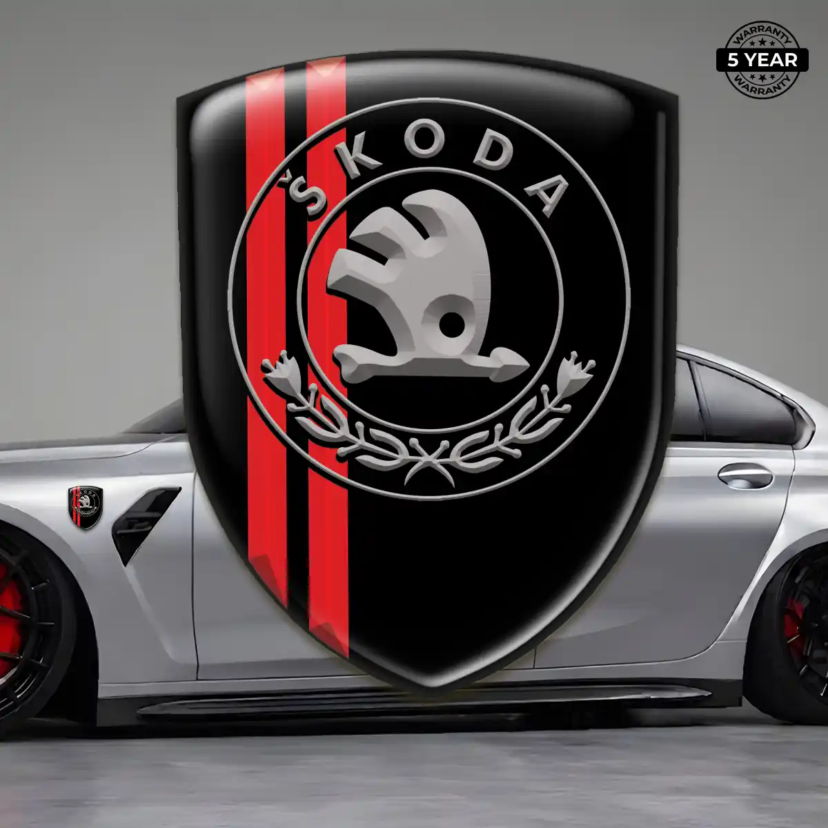 Skoda Emblem Logo Elite Finish