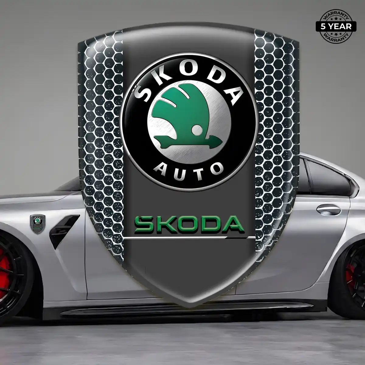 Skoda Emblem Shield Elite Finish