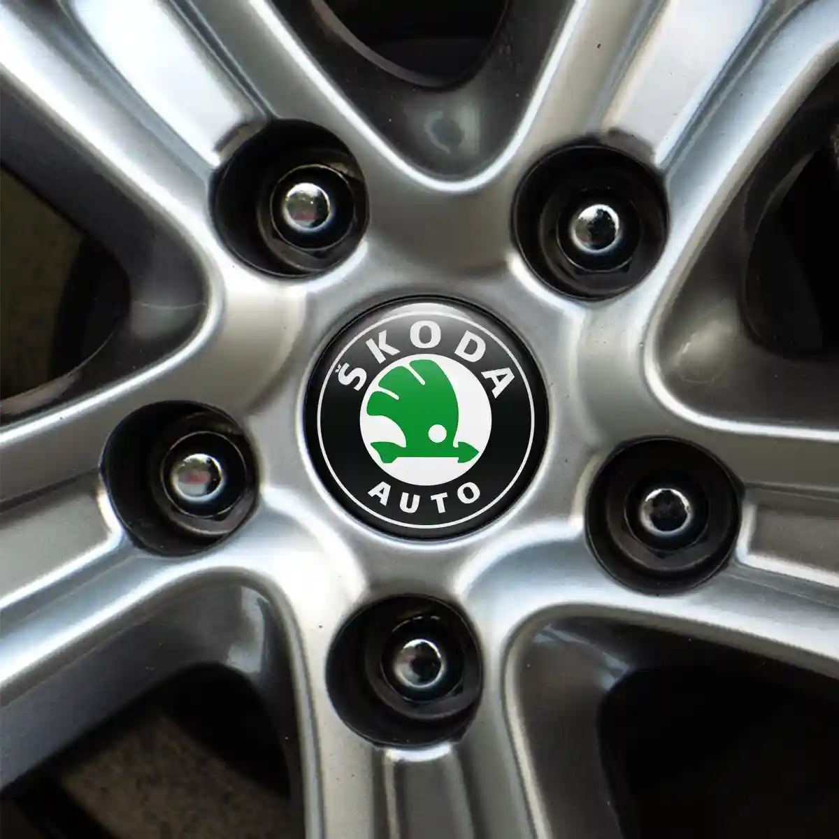 Skoda Emblem Wheel Center Caps Premium Edition