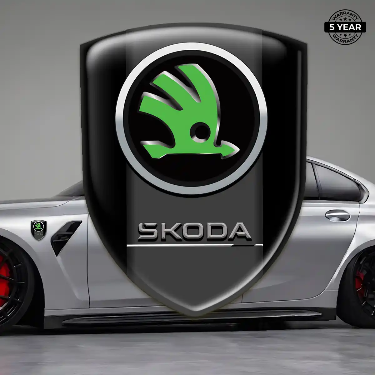 Skoda Epoxy Domed Sticker Elite Finish