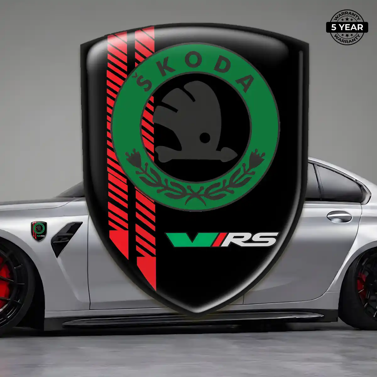 Skoda Epoxy Domed Sticker Refined Design
