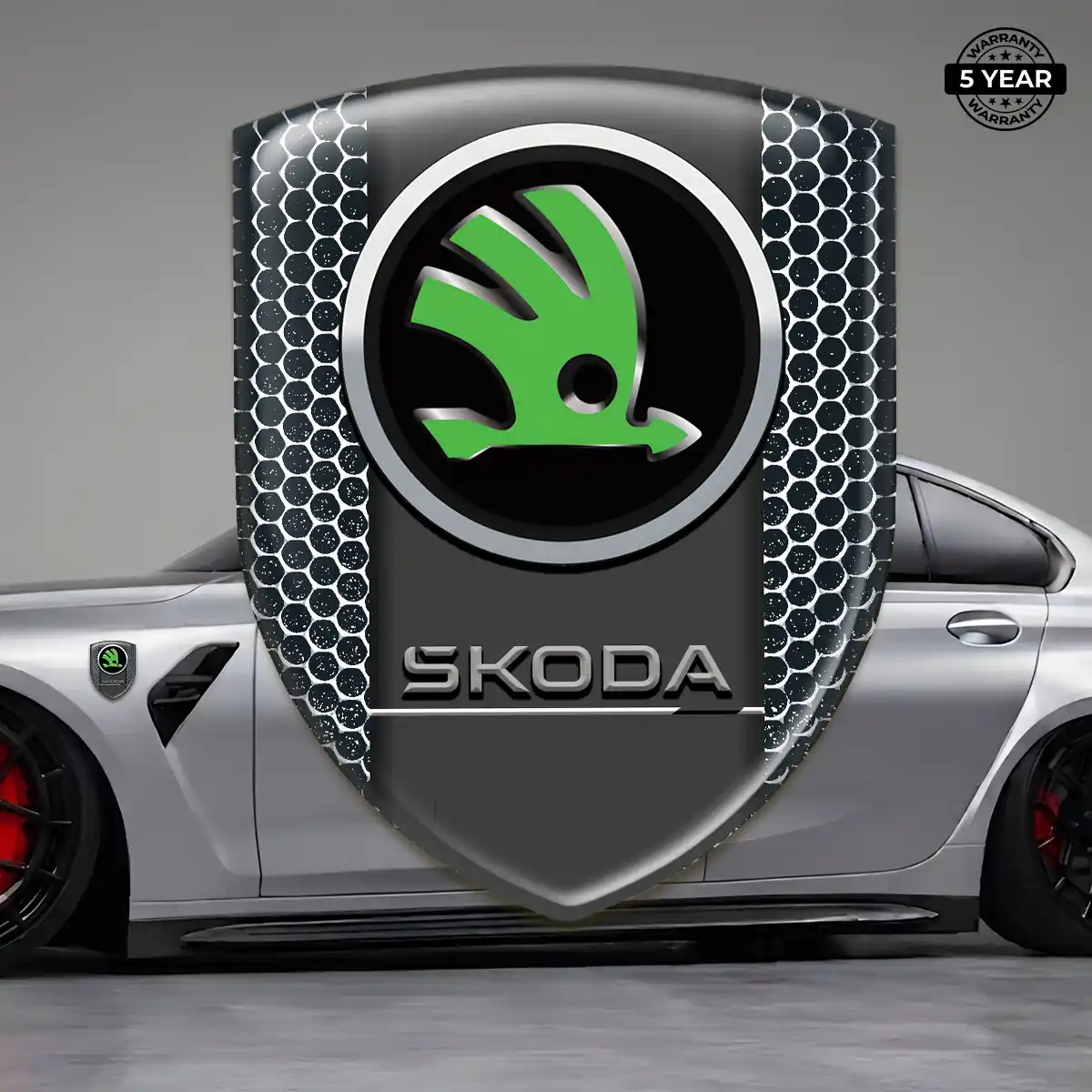 Skoda Gel Badge Sticker Elite Finish