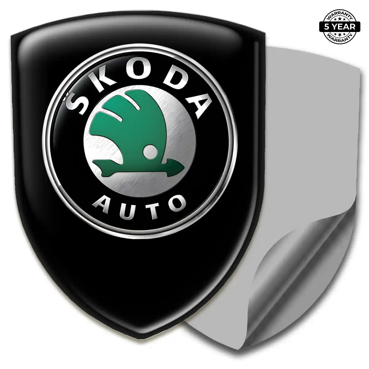 Skoda Gel Badge Sticker Refined Design