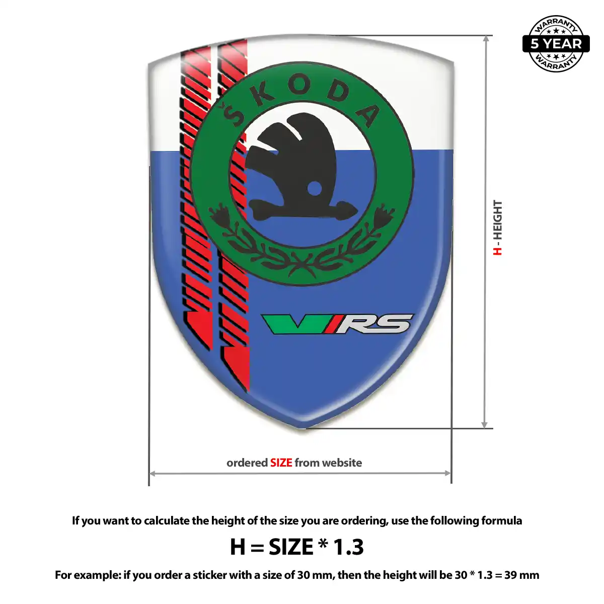 Skoda Gel Badge Sticker Sleek Style