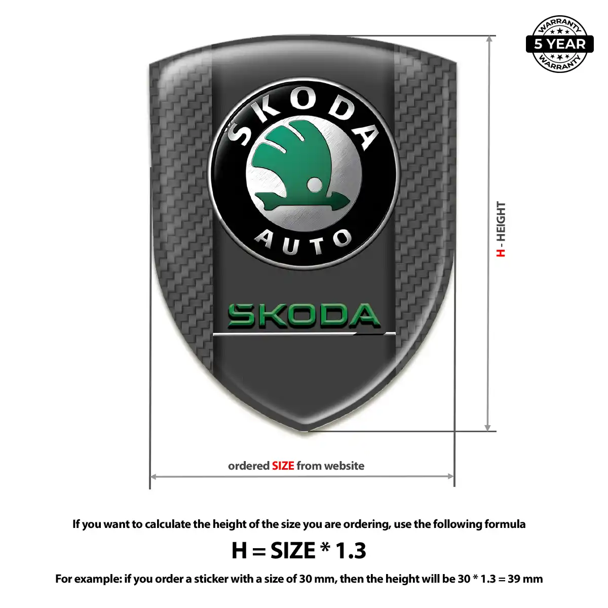Skoda Logo Badge Elite Finish