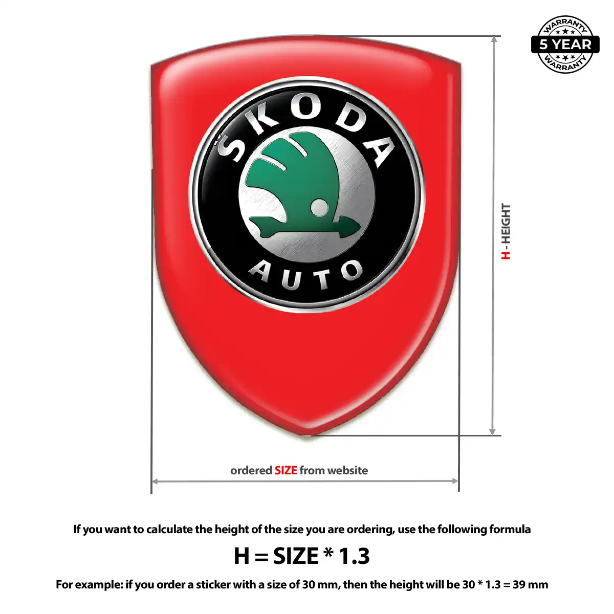 Skoda Logo Emblem Elite Finish