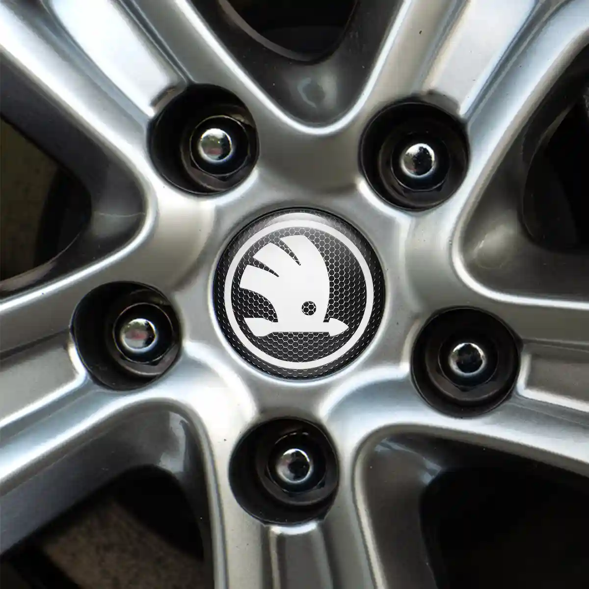 Skoda Logo Silicone Badge Self-Adhesive High Quality