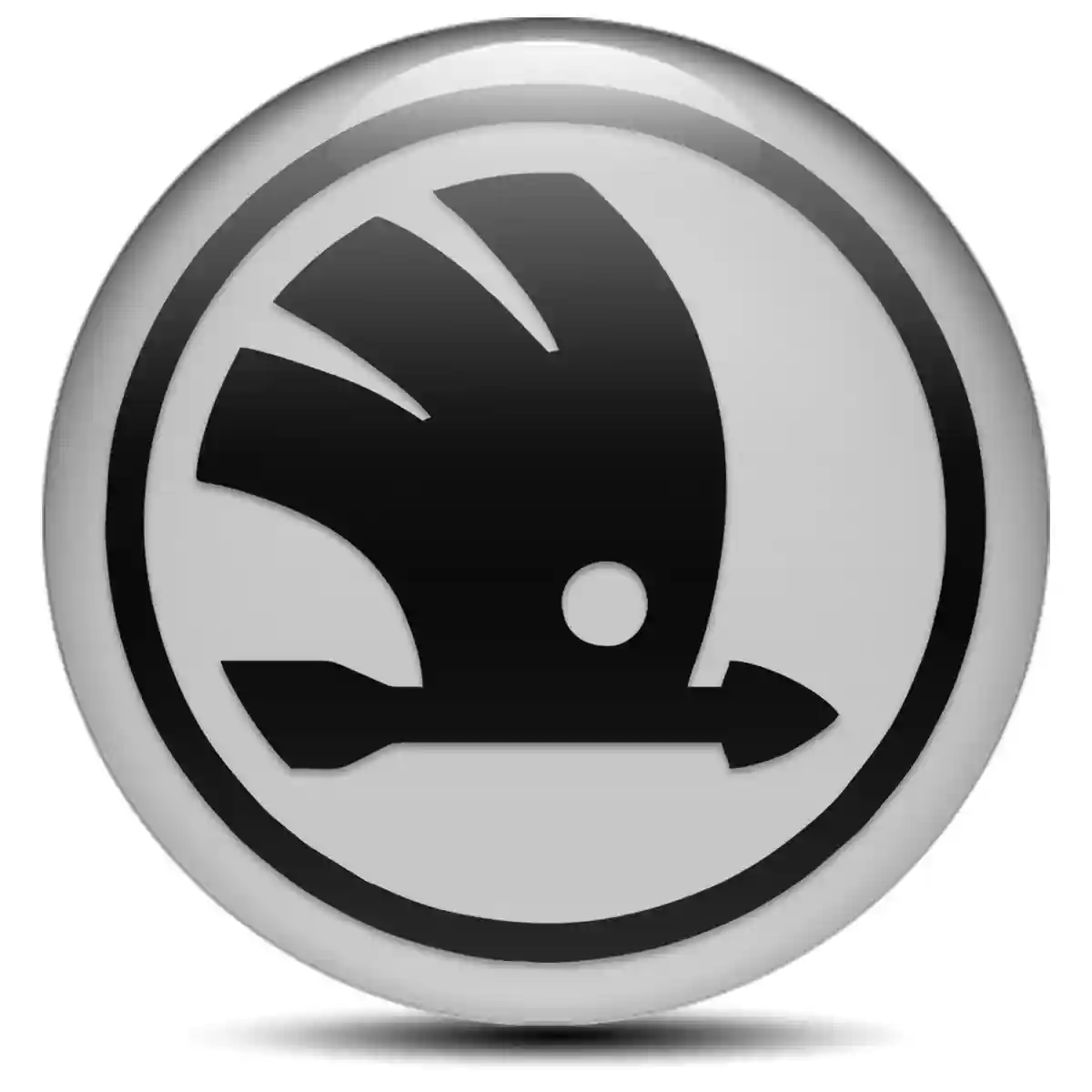 Skoda Logo Silicone Sticker High Quality