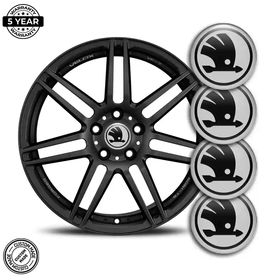 Skoda Logo Silicone Sticker High Quality
