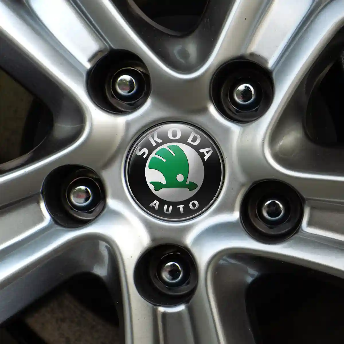 Skoda Logo Silicone Sticker Premium Edition