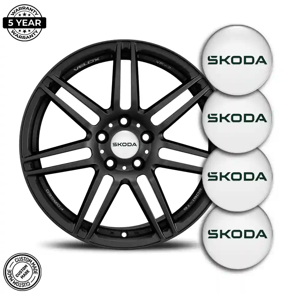 Skoda Logo Silicone Sticker Self-Adhesive Stylish Design