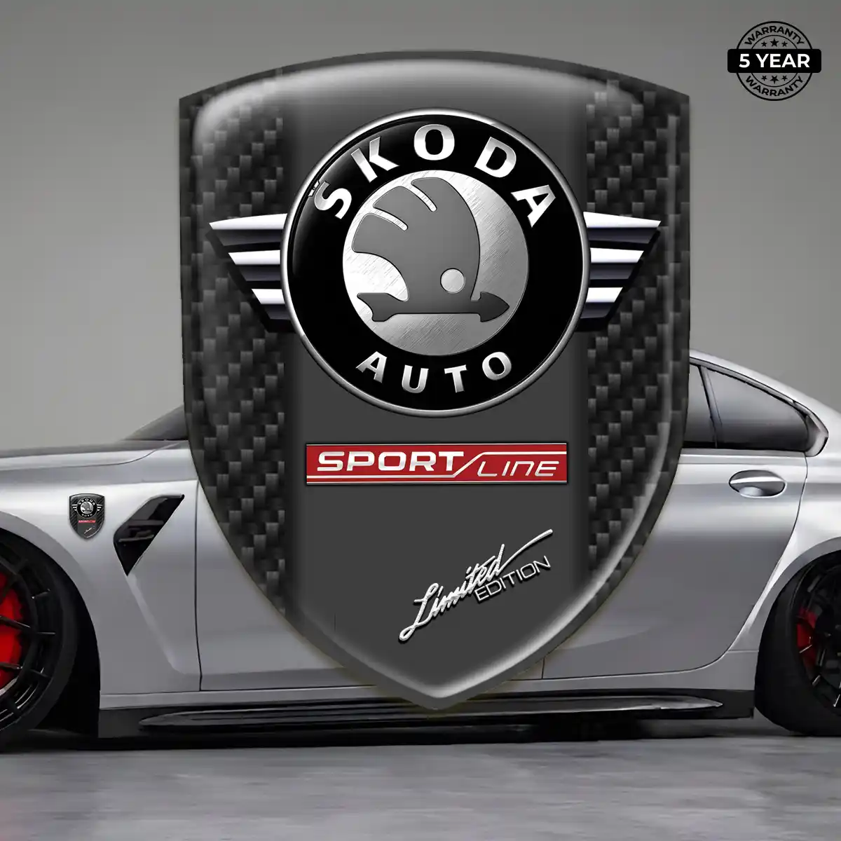 Skoda Logo Sticker Elite Finish