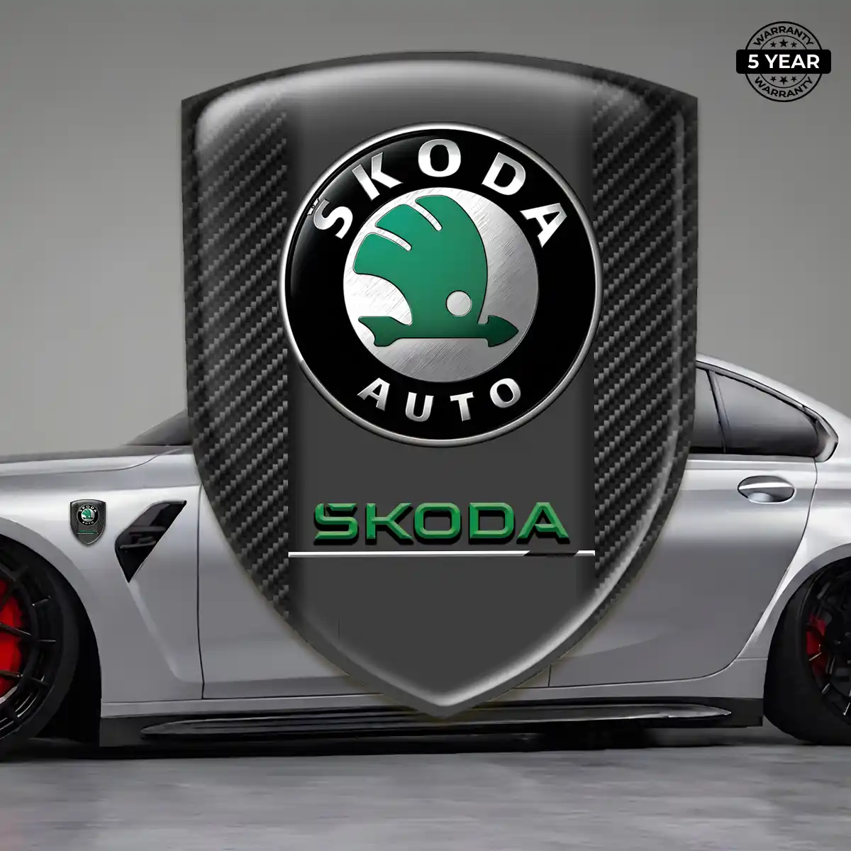 Skoda Logo Sticker Refined Design