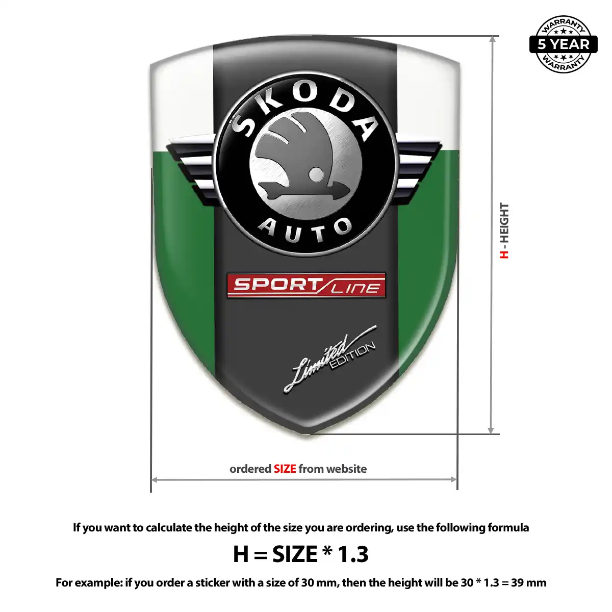 Skoda Logo Sticker Sleek Style