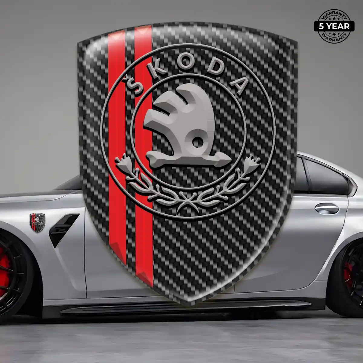 Skoda Resin Badge Sticker Elite Finish