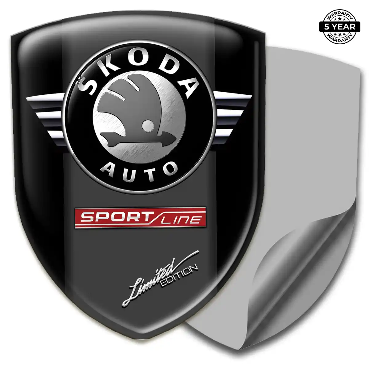 Skoda Resin Badge Sticker Refined Design