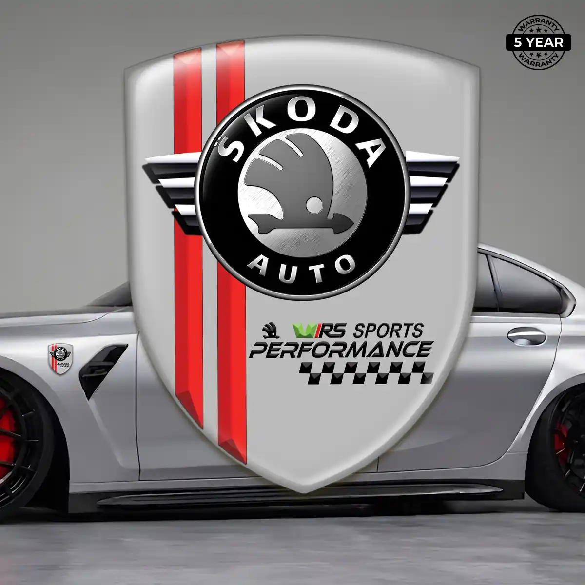 Skoda Resin Domed Sticker Elite Finish