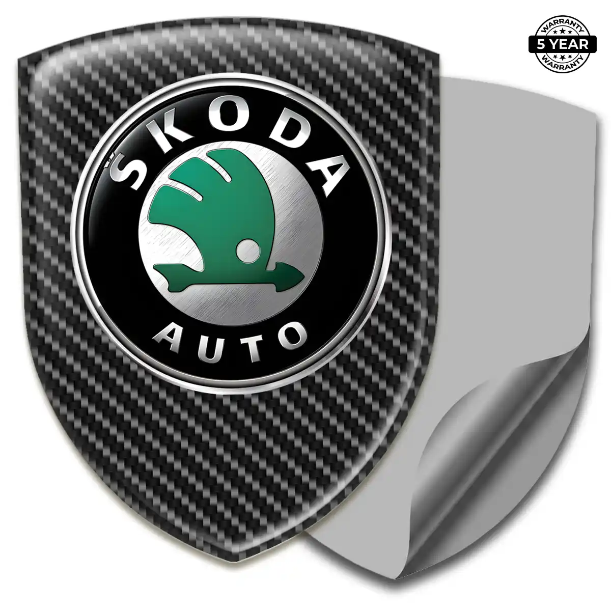 Skoda Resin Domed Sticker Sleek Style