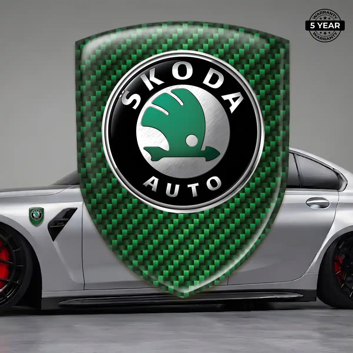 Skoda Resin Emblem Sticker Elite Finish