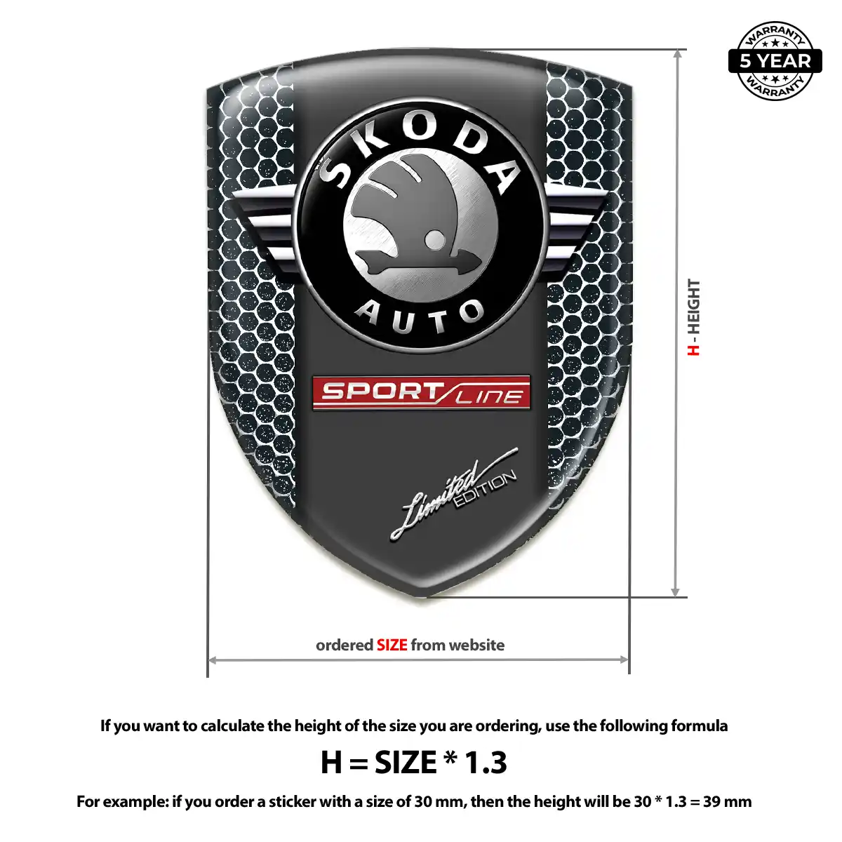 Skoda Silicone Badge Elite Finish