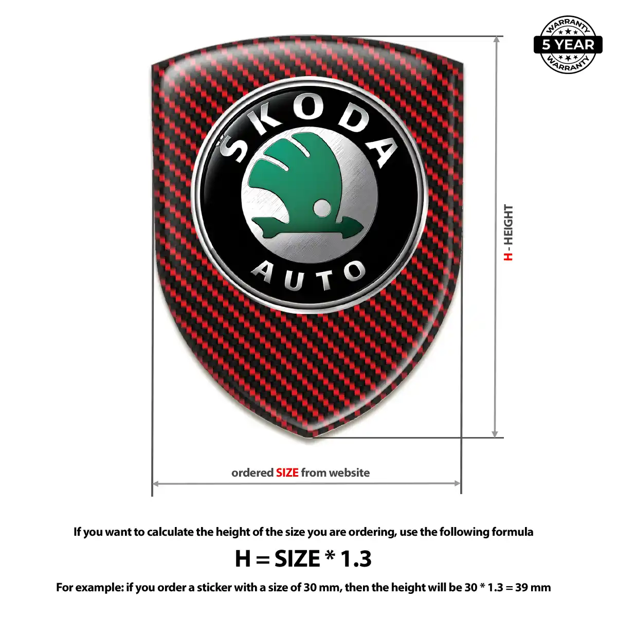 Skoda Silicone Badge Refined Design