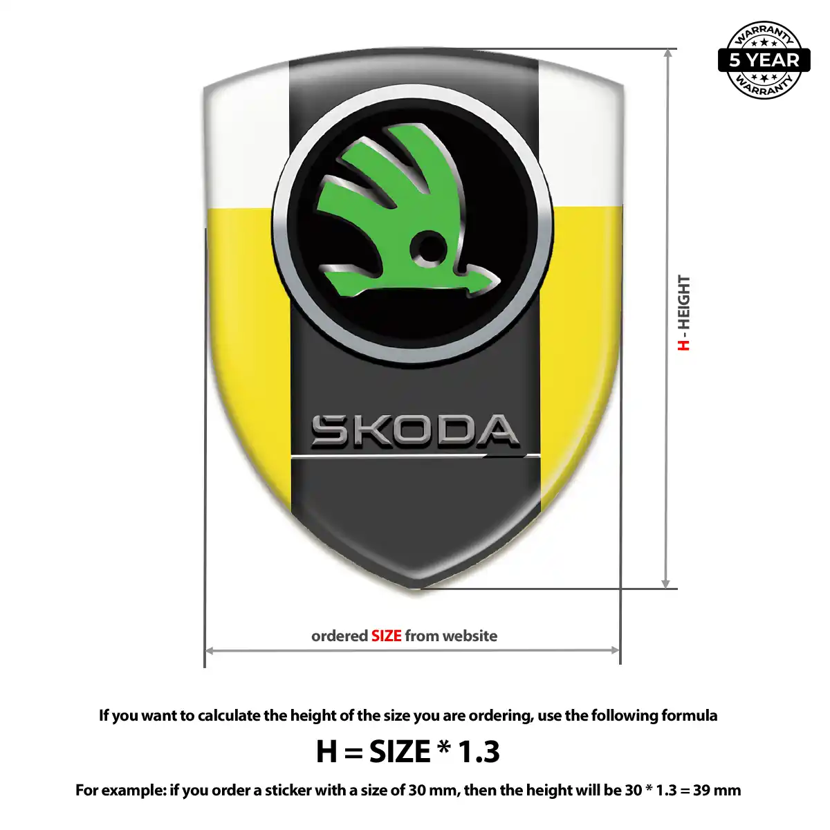 Skoda Silicone Sticker Refined Design