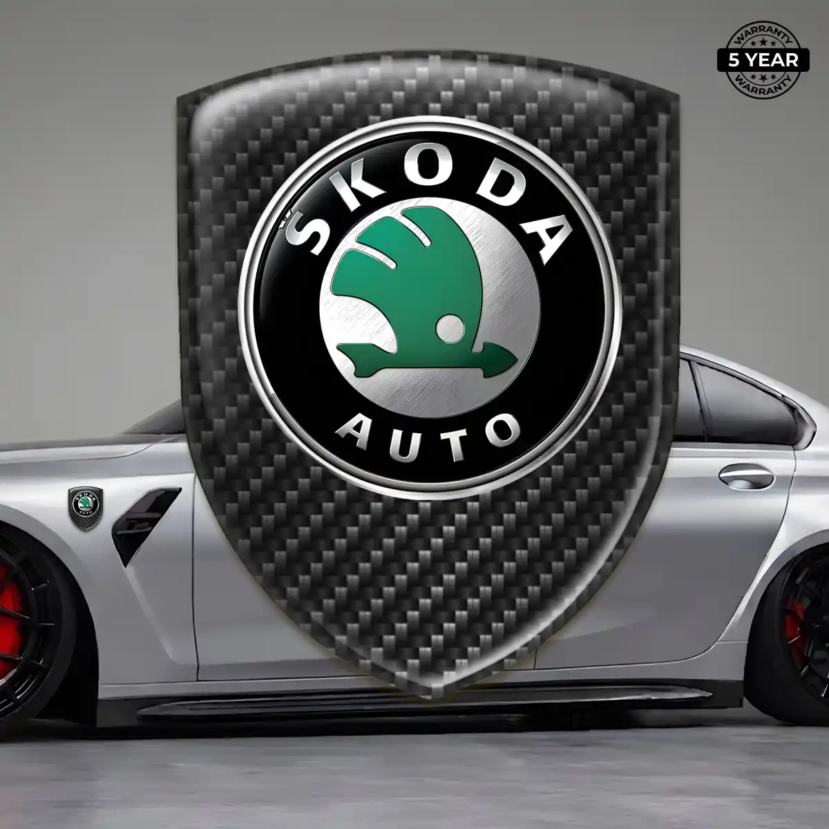 Skoda Silicone Sticker Sleek Style
