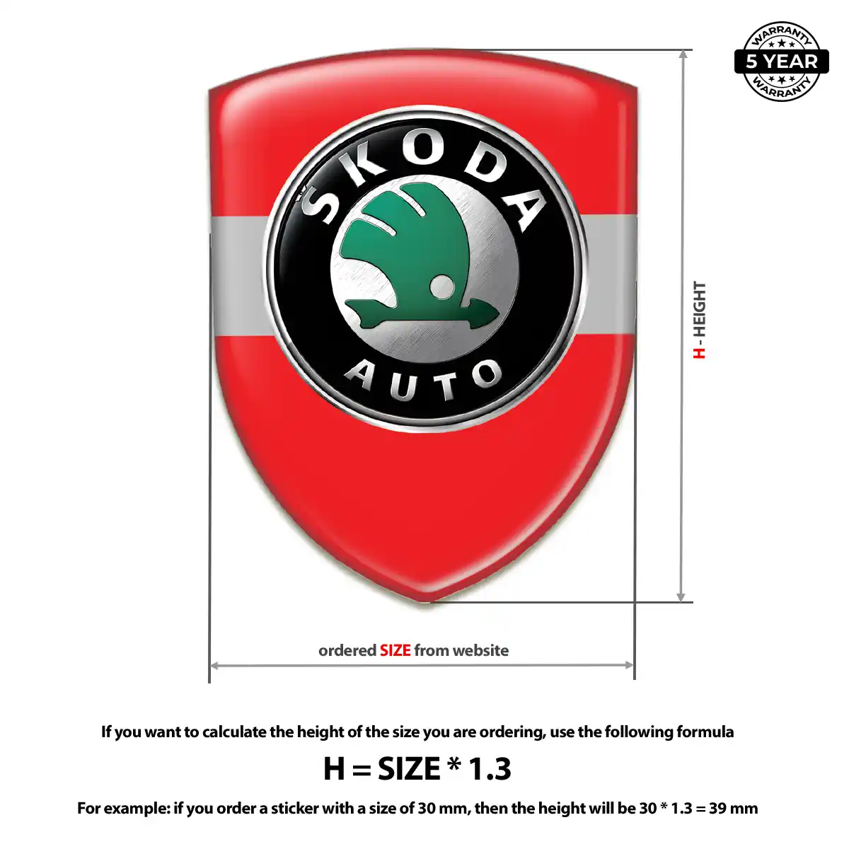 Skoda Silicone Sticker Superior Craft