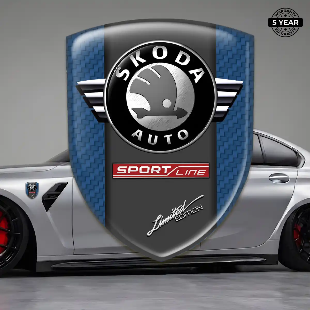 Skoda Vehicle Logo Sticker Refined Design