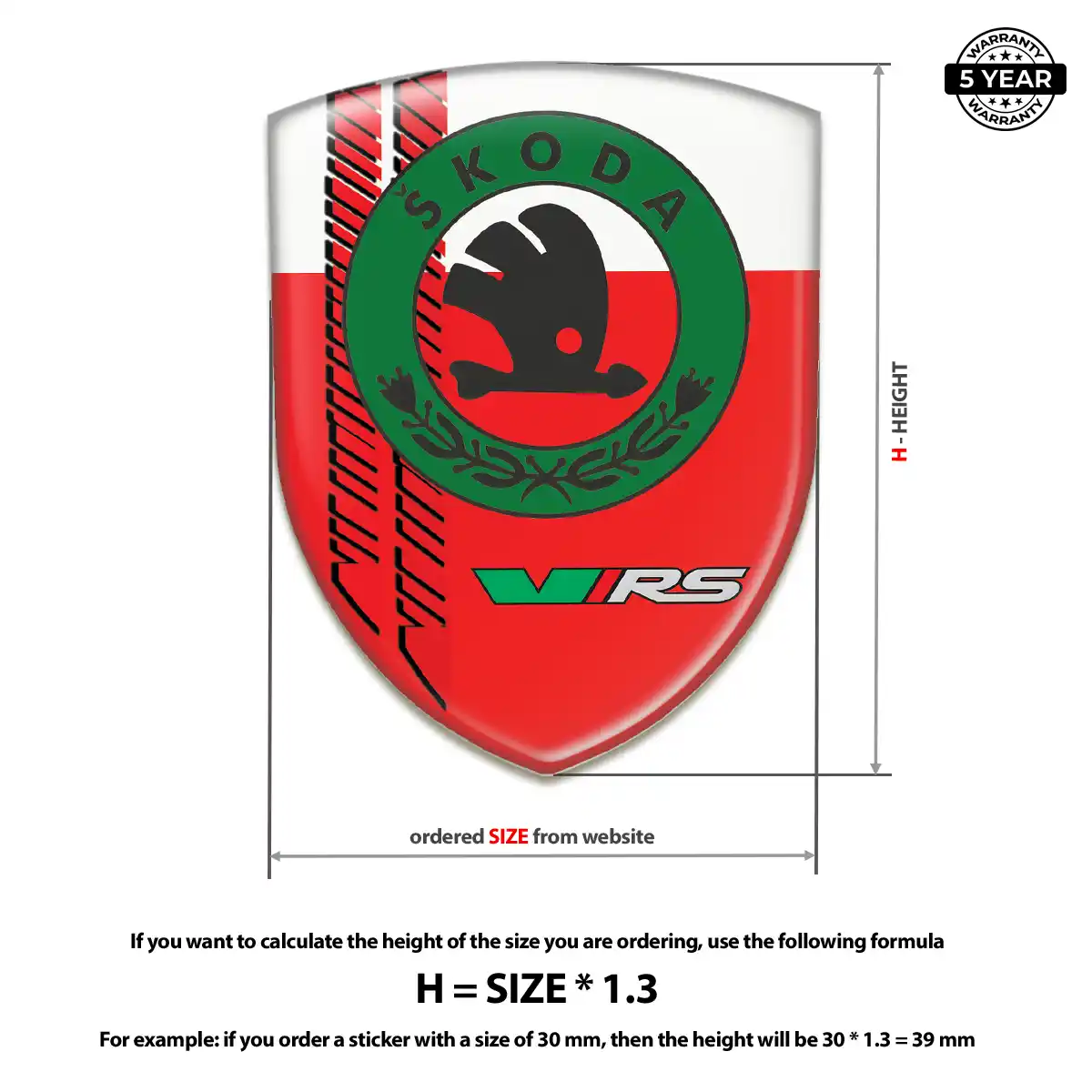Skoda Vehicle Logo Sticker Sleek Style