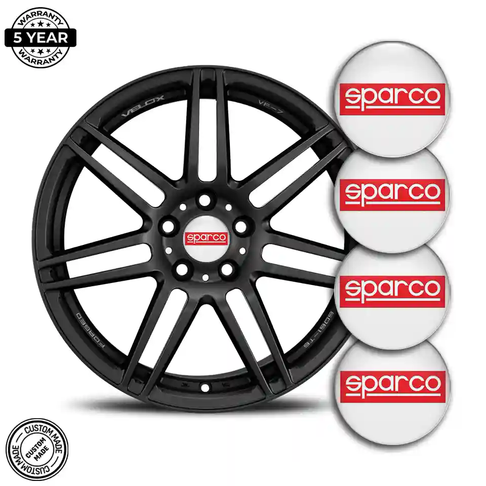Sparco Logo Silicone Emblem Self-Adhesive Prime Quality