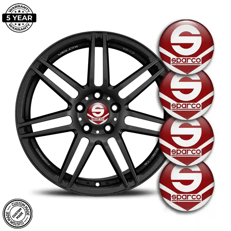 Sparco Logo Silicone Sticker Self-Adhesive Elite Finish