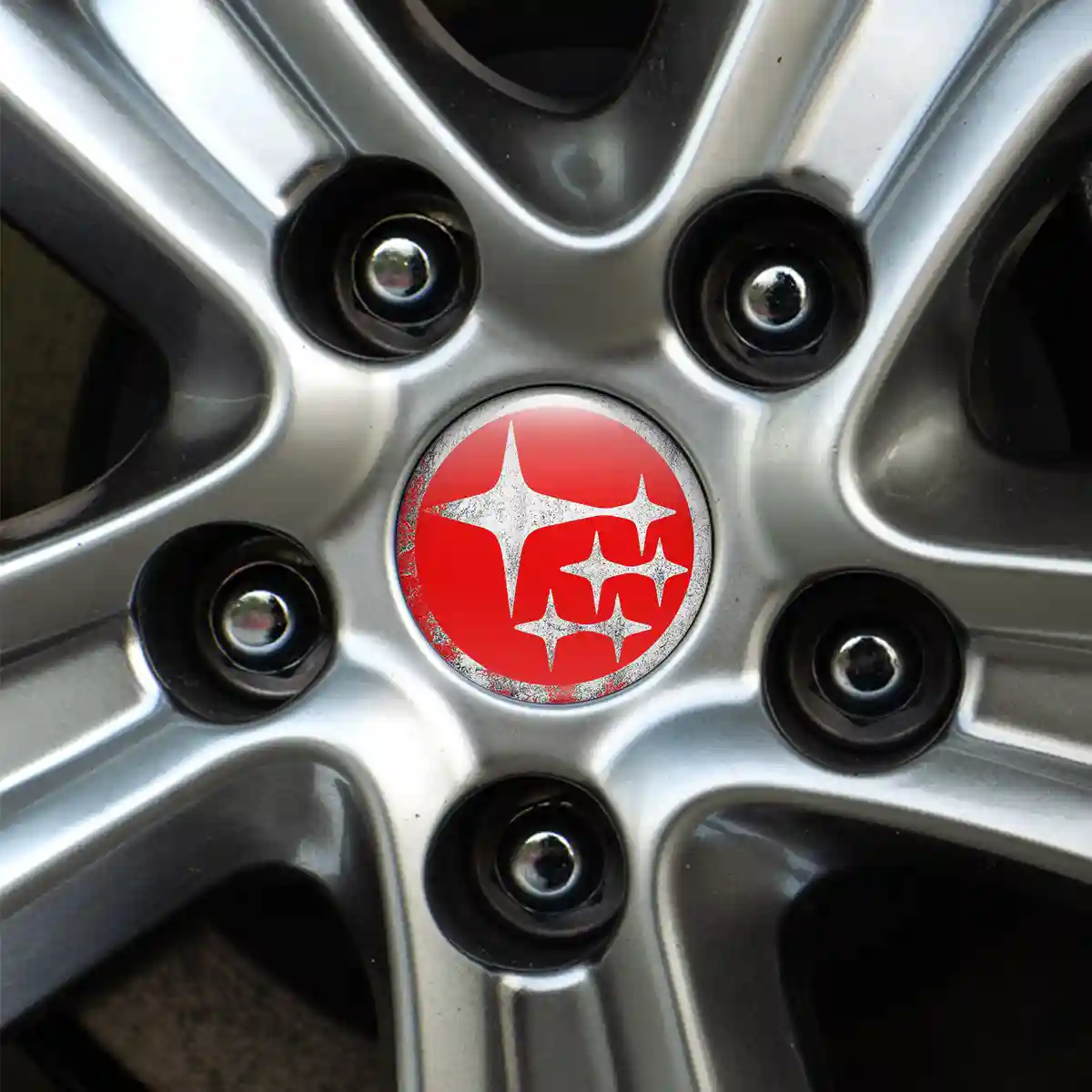 Subaru Domed Sticker Self-Adhesive Refined Design
