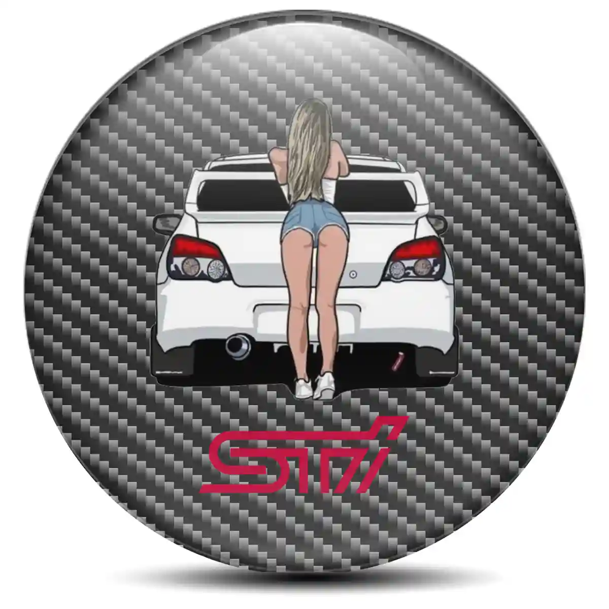 Subaru Domed Sticker Self-Adhesive Signature Grade