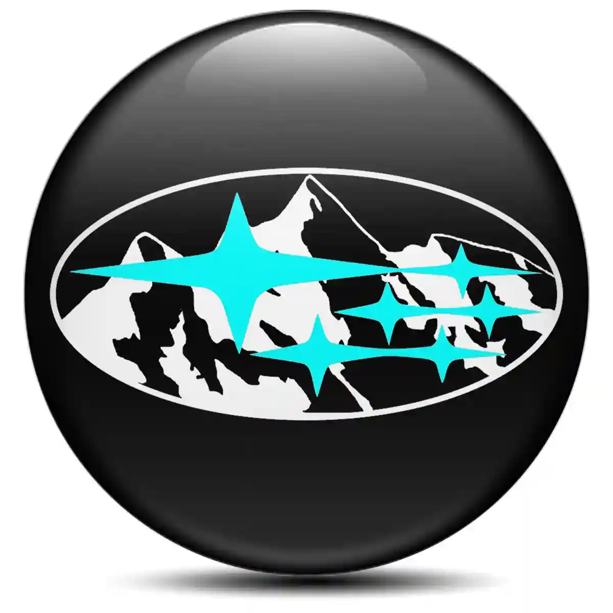 Subaru Domed Sticker Sleek Style